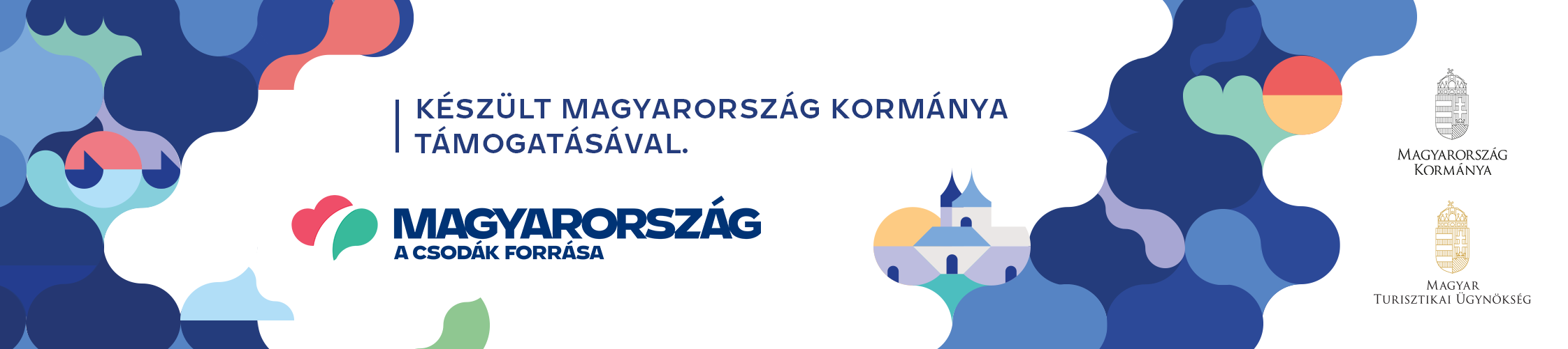 Készült Magyarország Kormányának támogatásával. Magyarország, a csodák forrása; Magyar Turisztikai Ügynökség.